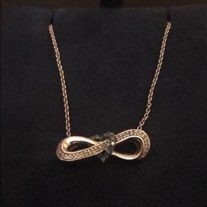 Ladies Blue Diamond Sterling Silver Necklace